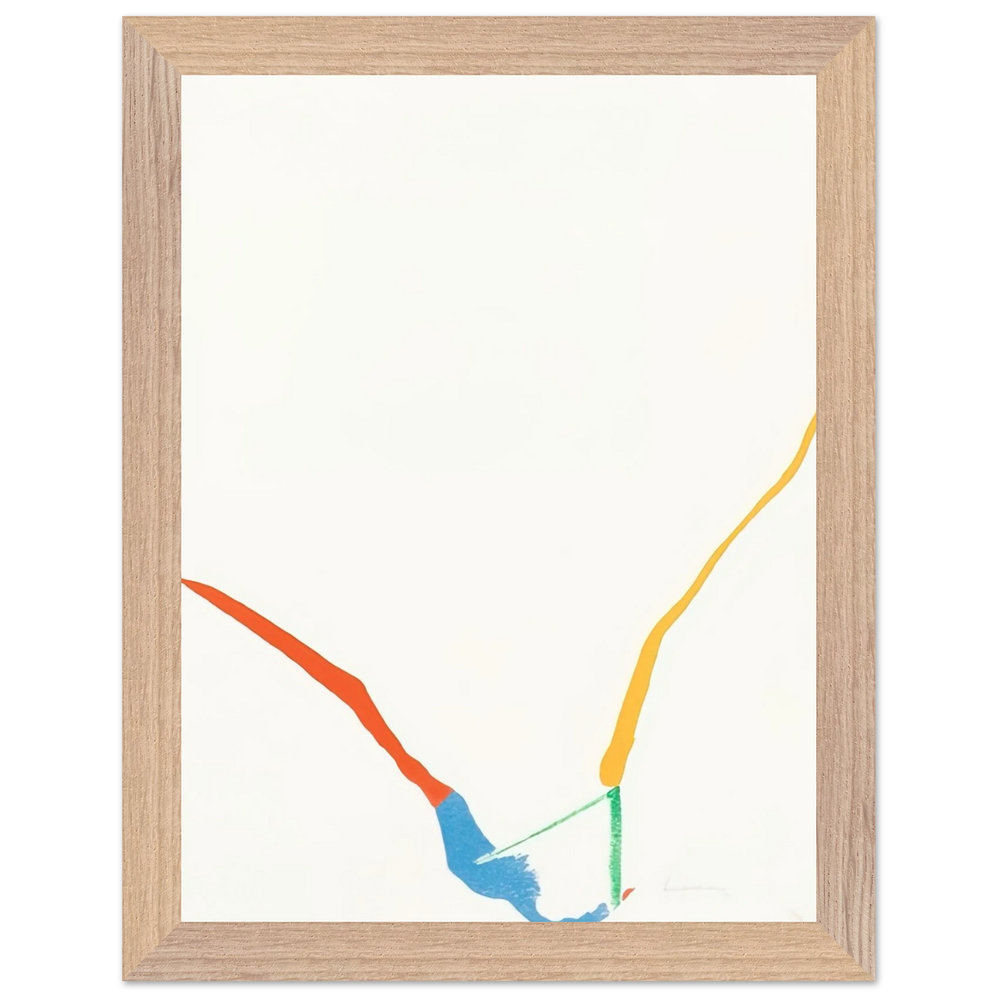 Helen Frankenthaler - What Red Lines Can Do - 1970 Wall art - 40x40 cm / 16x16 inches - Fine Art Poster-canvas - -