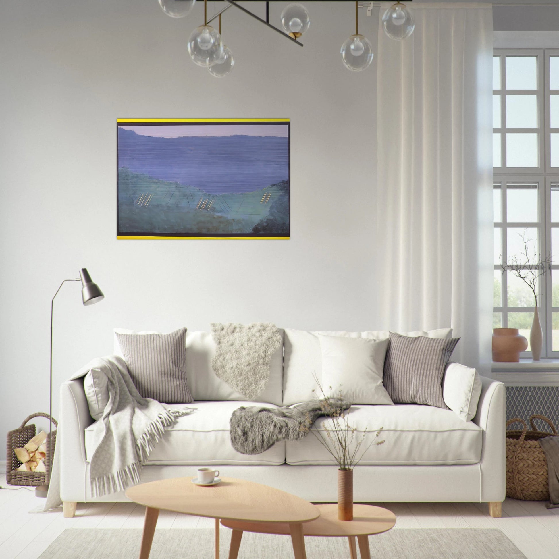 Cheat River - 1968 - Ronnie Landfield Brushed Aluminum Print - 70x100 cm / 28x40 inches | Ronnie Landfield Aluminum Print | Ronnie Landfield Prints