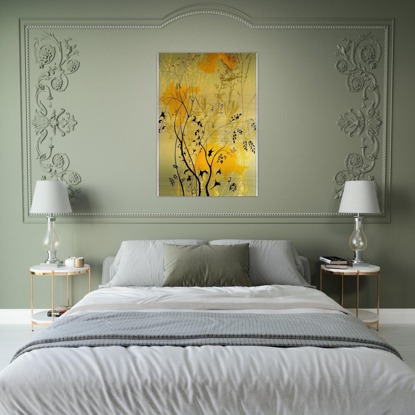 Wild Flowers - Eyvind Earle Brushed Aluminum Print - 70x100 cm / 28x40 inches | Eyvind Earle Aluminum Print | Eyvind Earle Prints