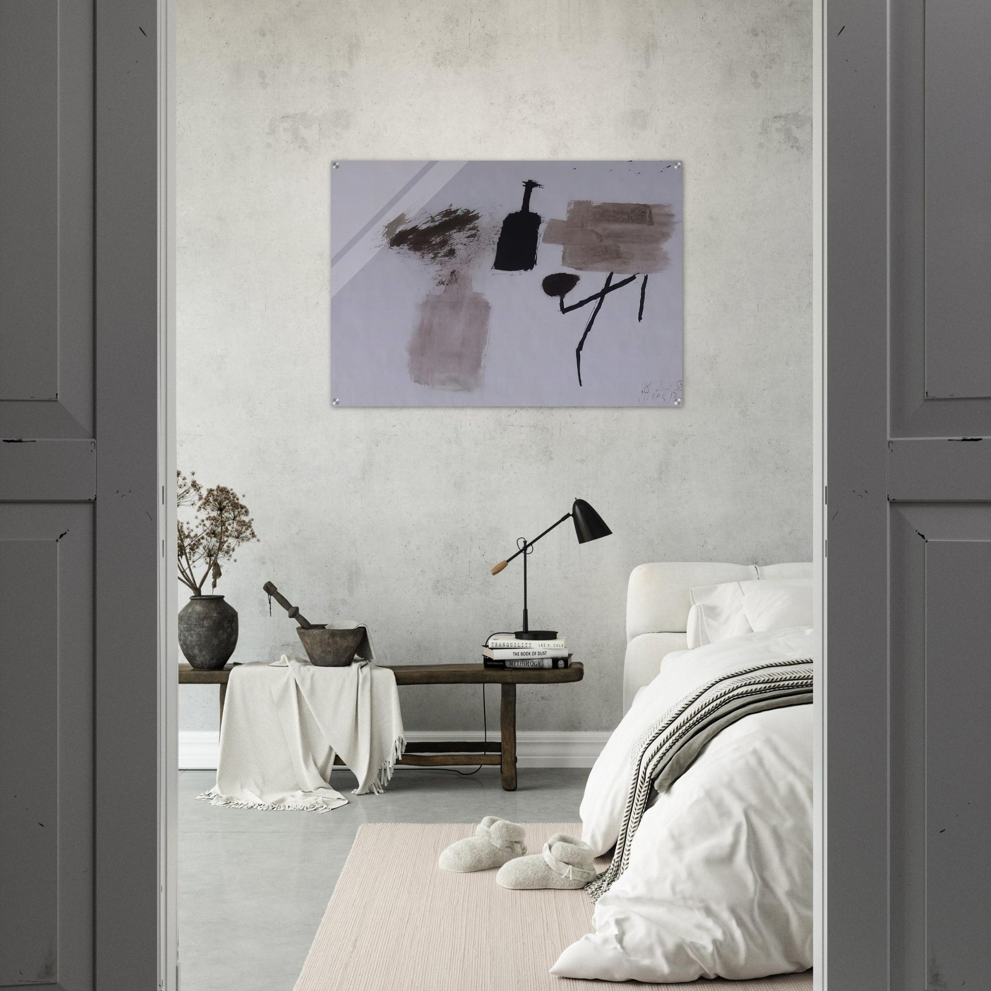 8.7.58 - Julius Bissier Acrylic Print - 70x100 cm / 28x40″ inches