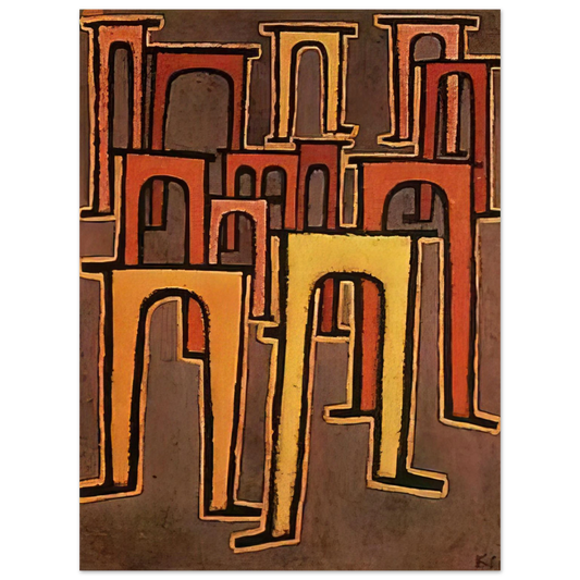 Paul Klee - REVOLUTION OF THE VIADUCT 1937  75x100 cm / 30x40inches Fine Art Poster