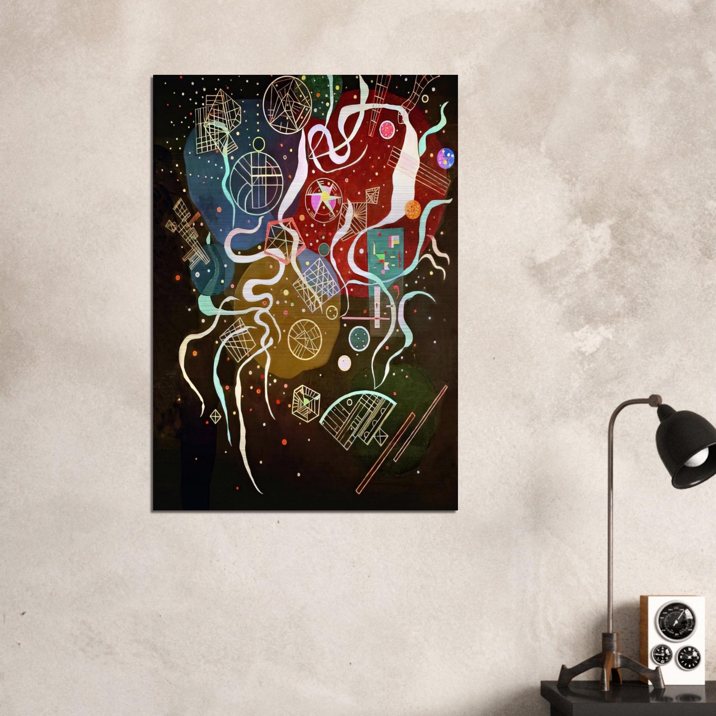 MOVEMENT I 1935 - Wassily Kandinsky Brushed Aluminum Print - 70x100 cm / 28x40 inches | Wassily Kandinsky Aluminum Print | Wassily Kandinsky Prints