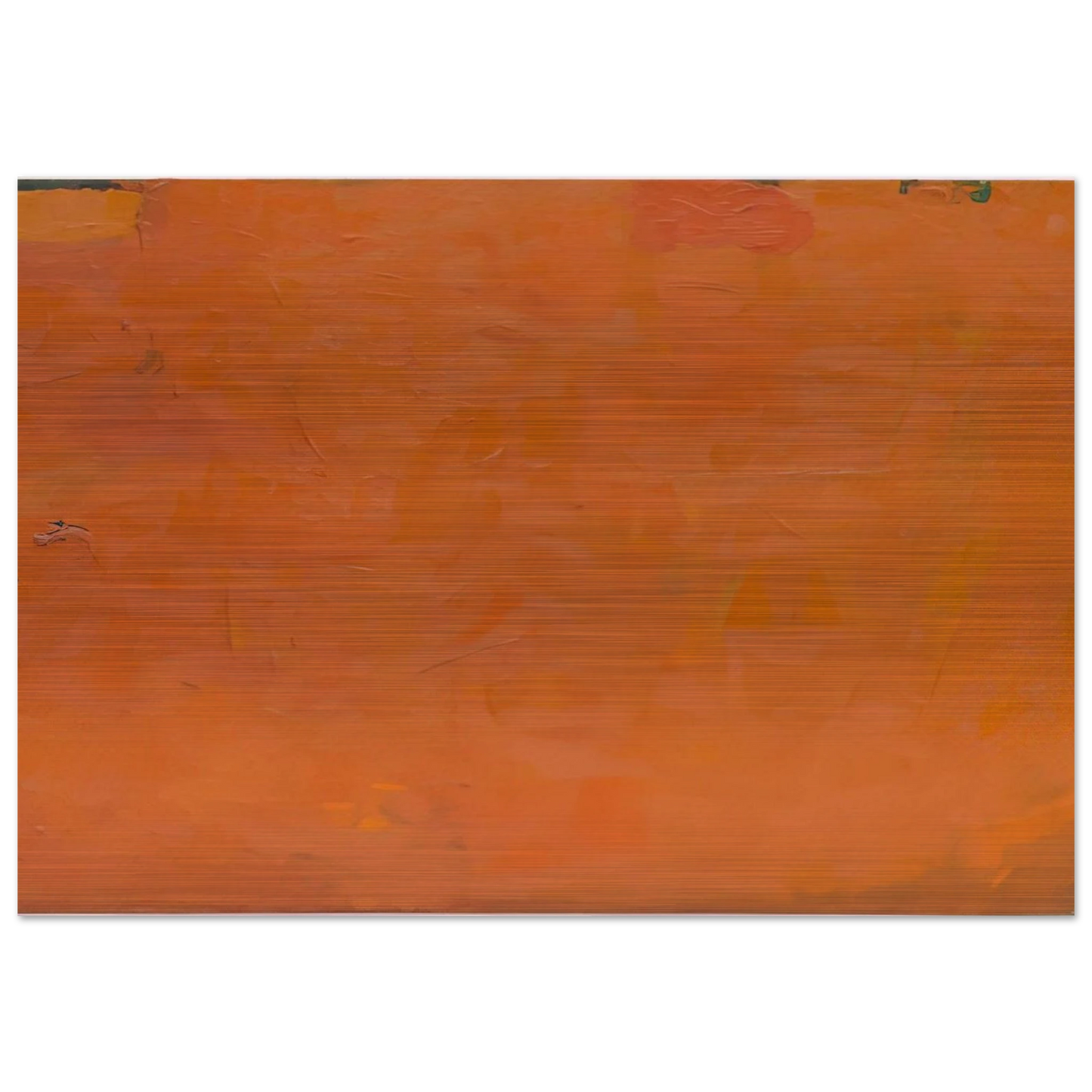 Untitled Orange Painting - 1955 - Robert Ryman Brushed Aluminum Print - 70x100 cm / 28x40 inches | Robert Ryman Aluminum Print | Robert Ryman Prints