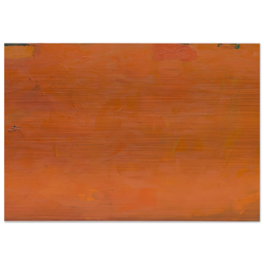 Untitled Orange Painting - 1955 - Robert Ryman Brushed Aluminum Print - 70x100 cm / 28x40 inches | Robert Ryman Aluminum Print | Robert Ryman Prints