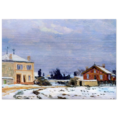 Neige - 1876 - Armand Guillaumin Brushed Aluminum Print - 70x100 cm / 28x40 inches | Armand Guillaumin Aluminum Print | Armand Guillaumin Prints