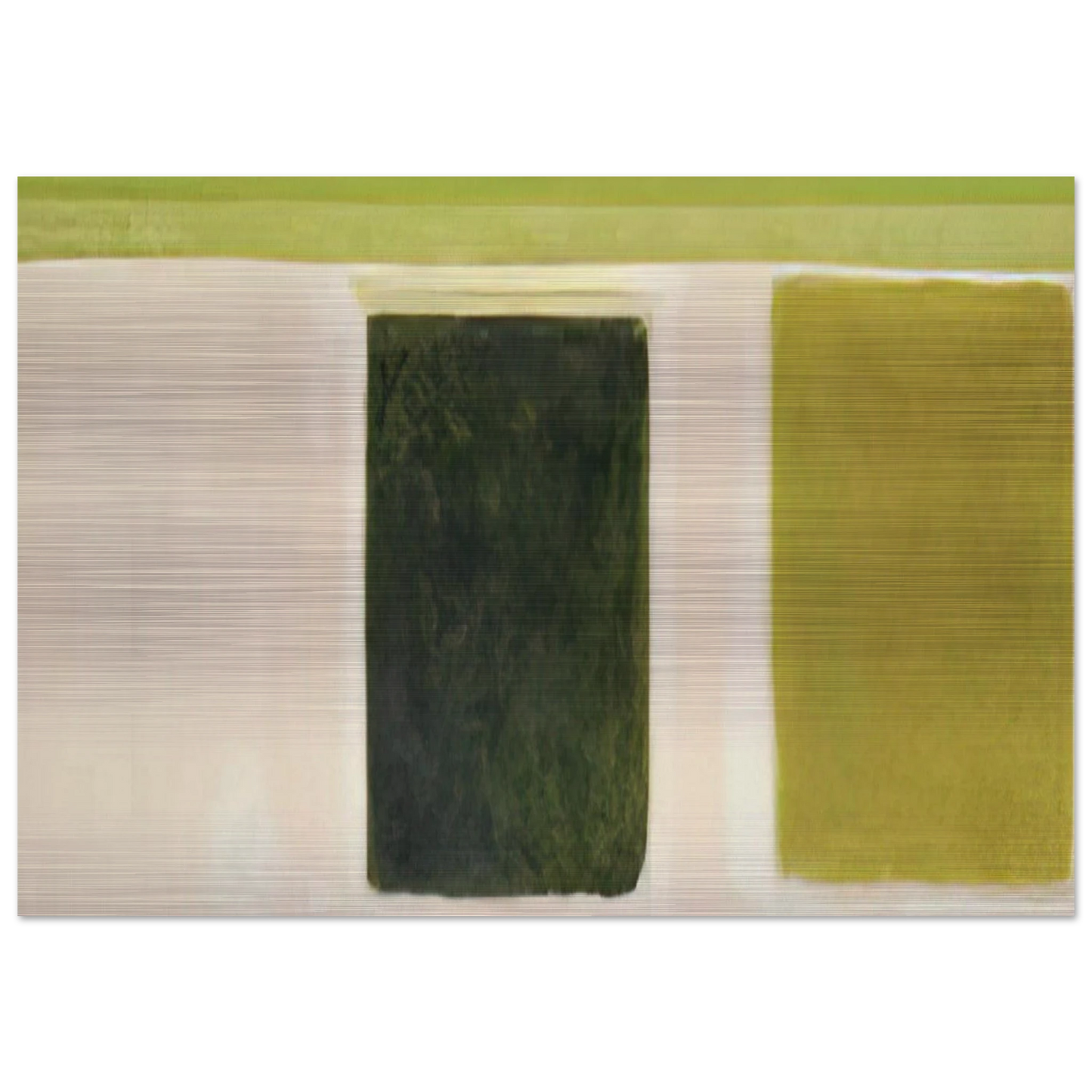 Double Green Sun-Box - 1967 - Theodoros Stamos Brushed Aluminum Print - 70x100 cm / 28x40 inches | Theodoros Stamos Aluminum Print | Theodoros Stamos Prints