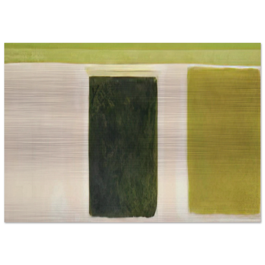 Double Green Sun-Box - 1967 - Theodoros Stamos Brushed Aluminum Print - 70x100 cm / 28x40 inches | Theodoros Stamos Aluminum Print | Theodoros Stamos Prints