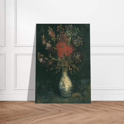 Vase with Flowers - Vincent van Gogh Brushed Aluminum Print - 70x100 cm / 28x40 inches | Vincent van Gogh Aluminum Print | Vincent van Gogh Prints