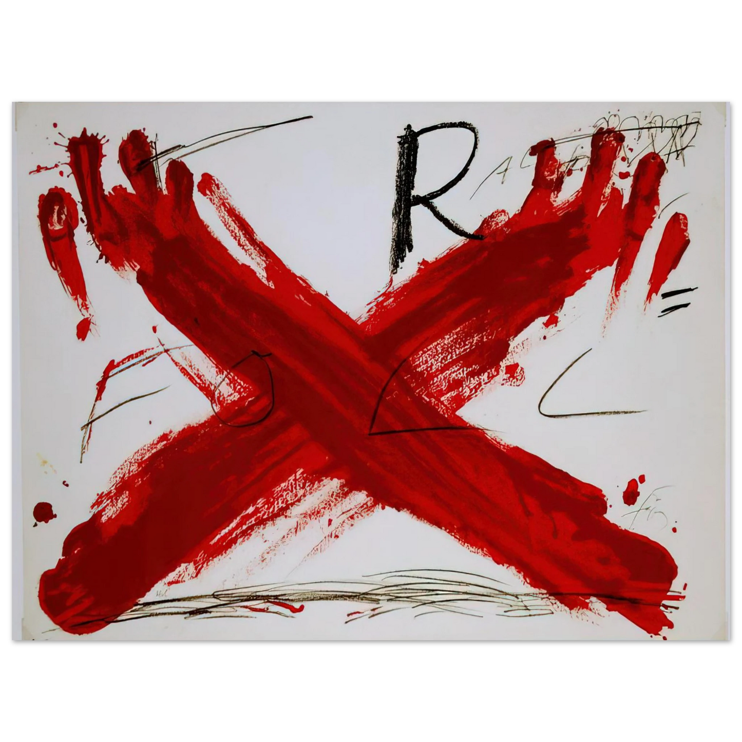 Antoni Tapies - FOLL 1973  75x100 cm / 30x40inches Fine Art Poster