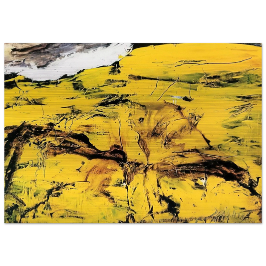 Gorim II - 1995 - Emil Schumacher Brushed Aluminum Print - 70x100 cm / 28x40 inches | Emil Schumacher Aluminum Print | Emil Schumacher Prints