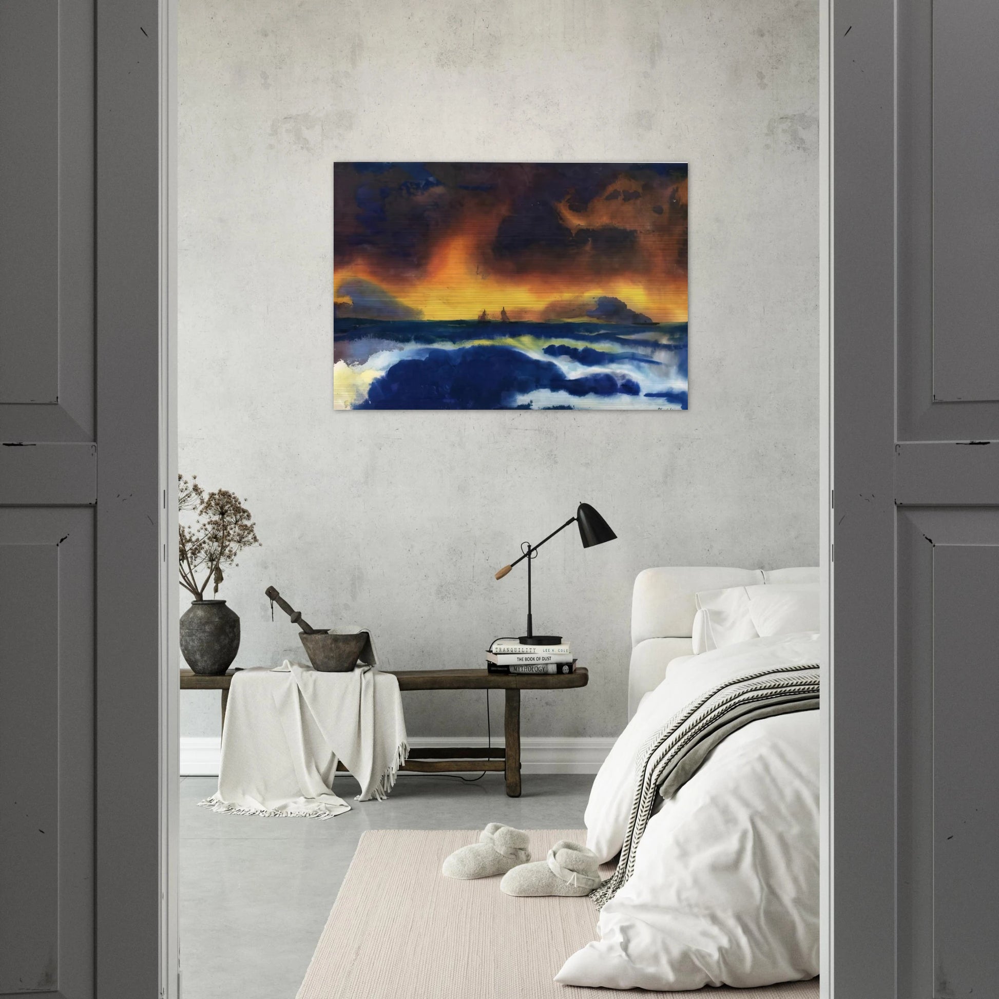 Stormy sea - Emil Nolde Brushed Aluminum Print - 70x100 cm / 28x40 inches | Emil Nolde Aluminum Print | Emil Nolde Prints
