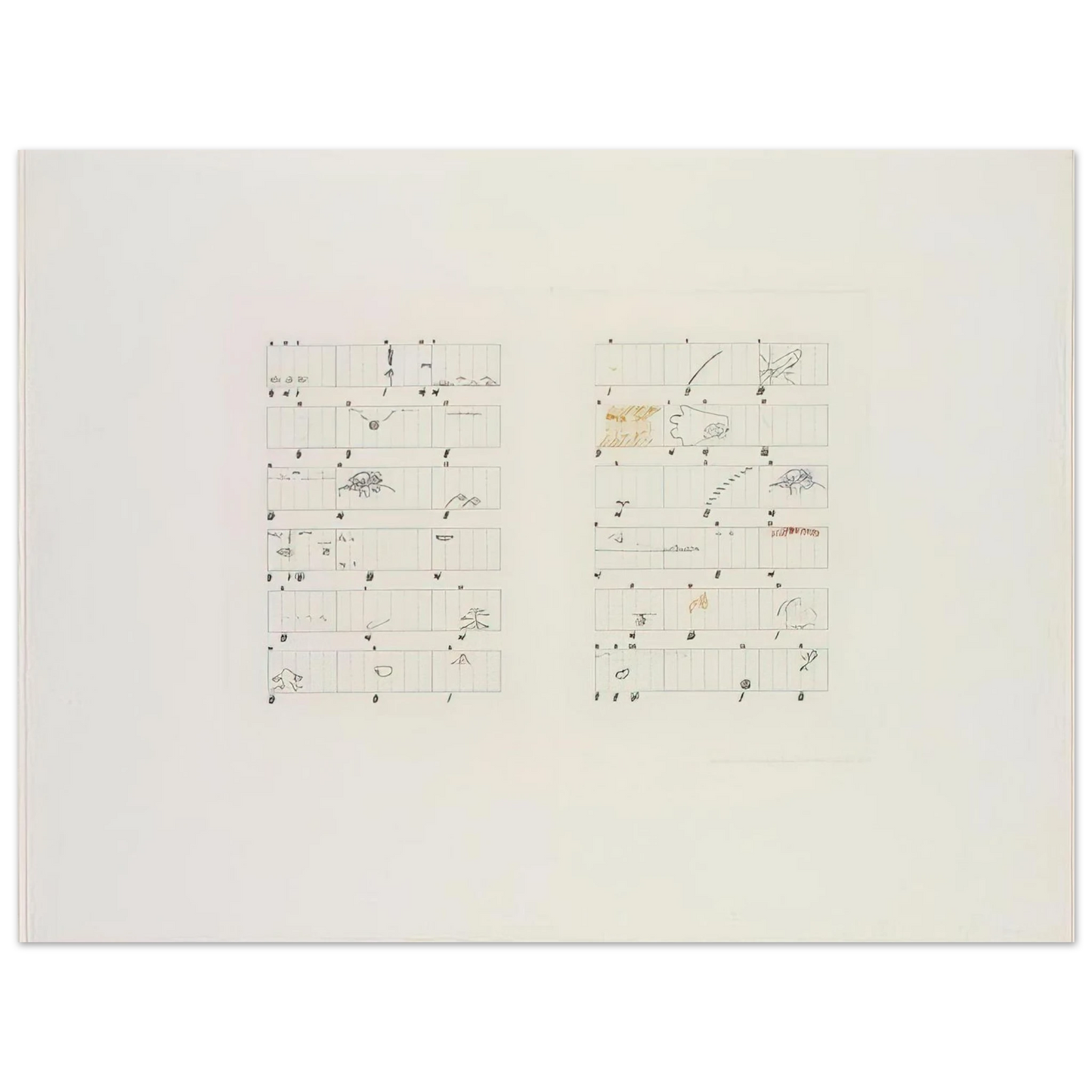 John Cage - Score Without Parts 40 Drawings by ThoreauTwelve Haiku - 1978  75x100 cm / 30x40inches Fine Art Poster