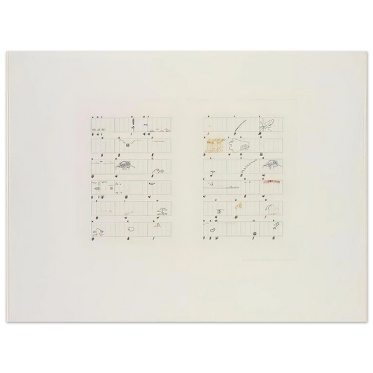 John Cage - Score Without Parts 40 Drawings by ThoreauTwelve Haiku - 1978  75x100 cm / 30x40inches Fine Art Poster