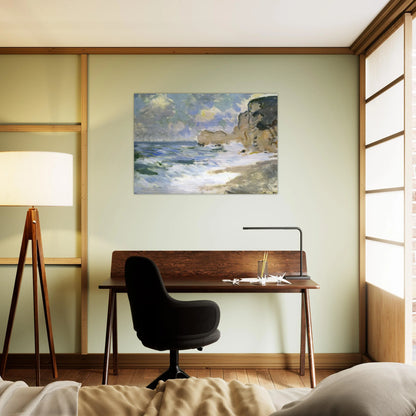 Receding Waves - claude monet Brushed Aluminum Print - 70x100 cm / 28x40 inches | claude monet Aluminum Print | claude monet Prints
