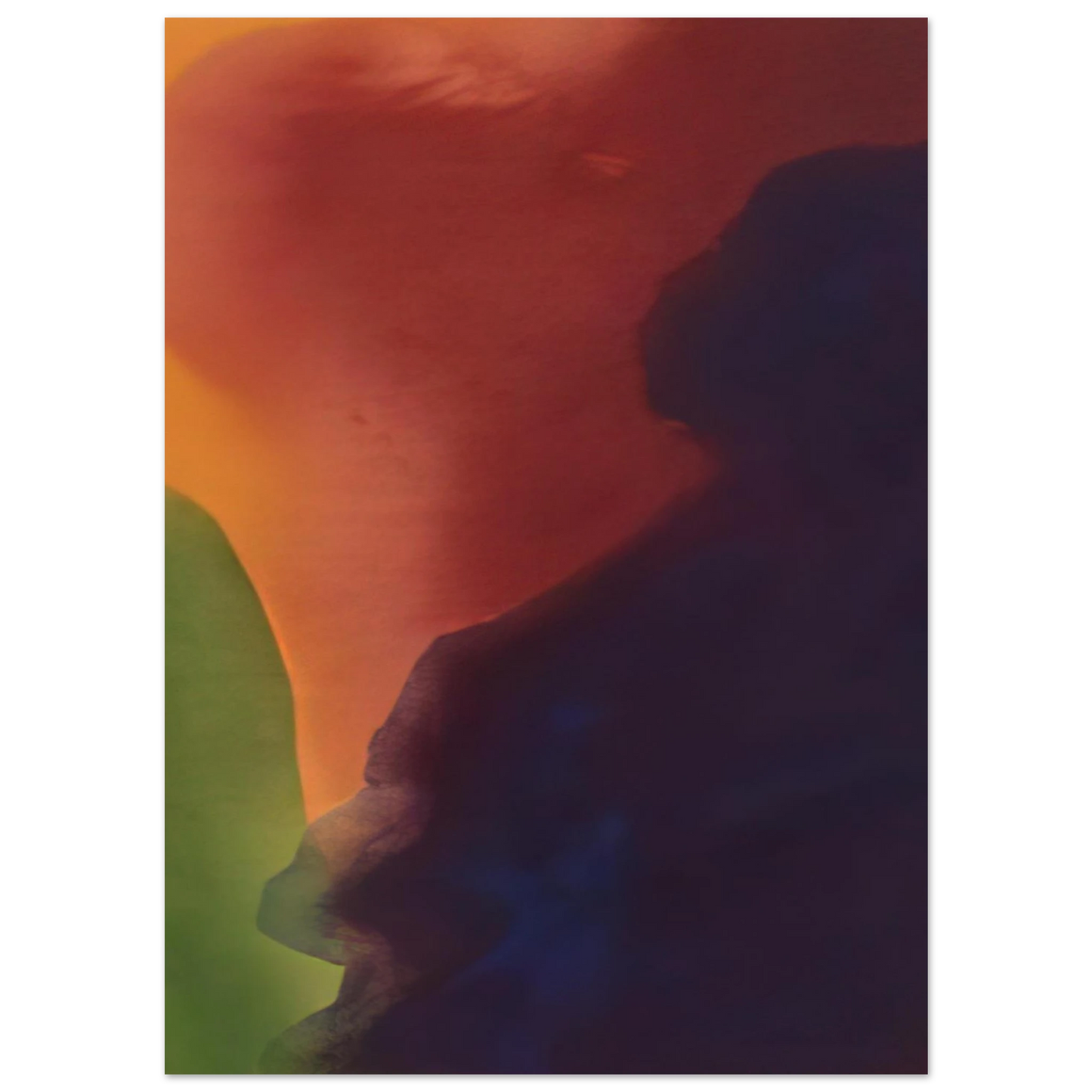 Helen Frankenthaler - Blue Atmosphere III - 1963 Wall art - 50x70 cm / 20x28 inches - Premium Wooden Framed Poster With Fine Art Paper-canvas - Black frame