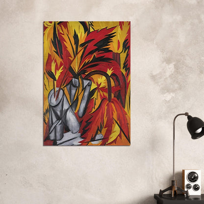 Flowers - 1912 - Natalia Goncharova Brushed Aluminum Print - 70x100 cm / 28x40 inches | Natalia Goncharova Aluminum Print | Natalia Goncharova Prints