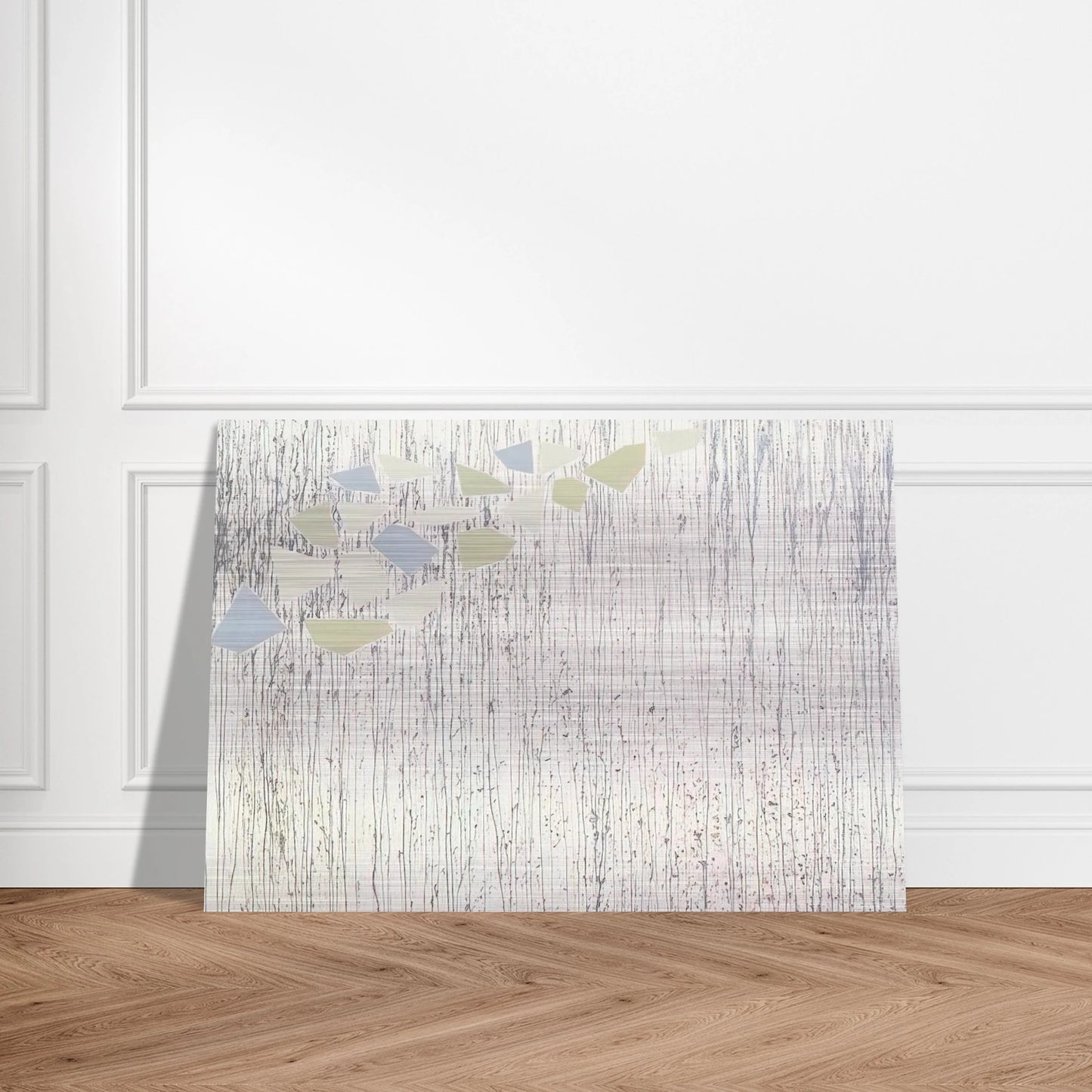 Pale colors on runs - Abstract Expressionism - Robert Goodnough Brushed Aluminum Print - 70x100 cm / 28x40 inches | Robert Goodnough Aluminum Print | Robert Goodnough Prints