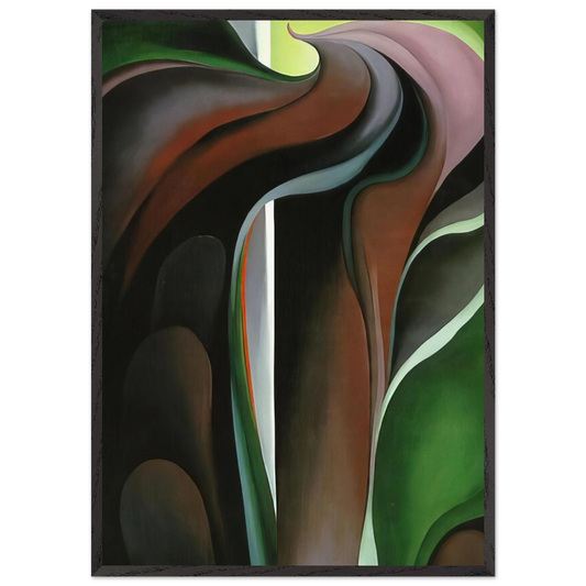 Jack-in-the-Pulpit V - Georgia OKeeffe 70x100 cm / 28x40 inches Framed Art Print – Black Wooden Frame
