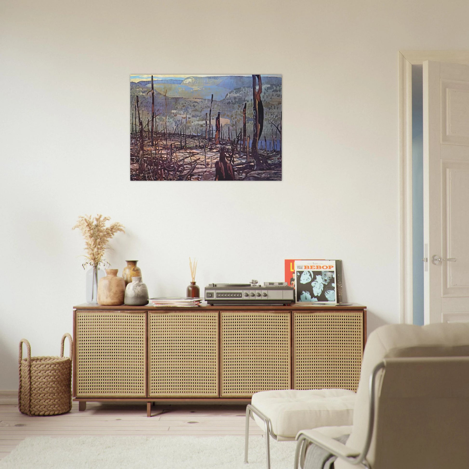 Fire Swept Algoma - 1920 - Frank Johnston Brushed Aluminum Print - 70x100 cm / 28x40 inches | Frank Johnston Aluminum Print | Frank Johnston Prints