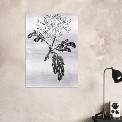 CHRYSANTHEMUM - MC Escher Brushed Aluminum Print - 70x100 cm / 28x40 inches | MC Escher Aluminum Print | MC Escher Prints | Maurits Cornelis Escher Prints