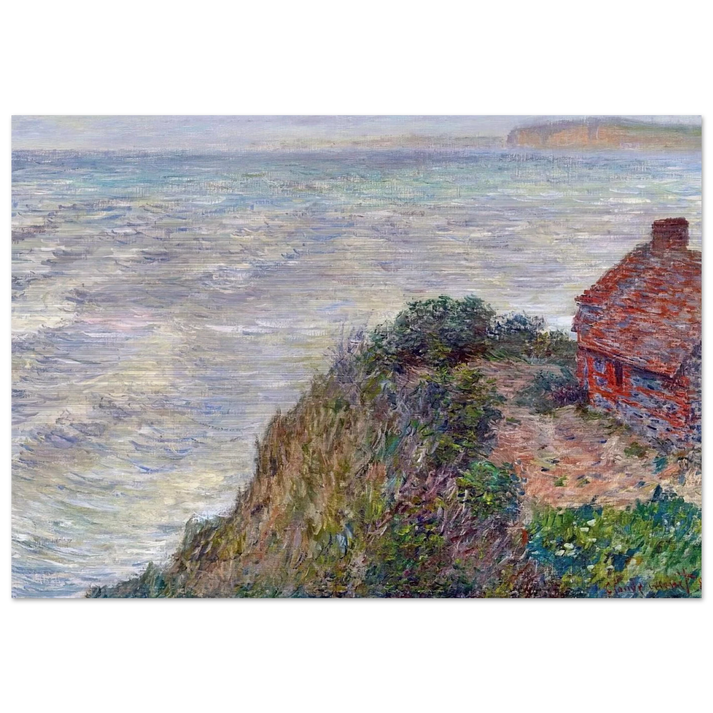 Fisherman`s House in Petit-Ailly - claude monet Brushed Aluminum Print - 70x100 cm / 28x40 inches | claude monet Aluminum Print | claude monet Prints