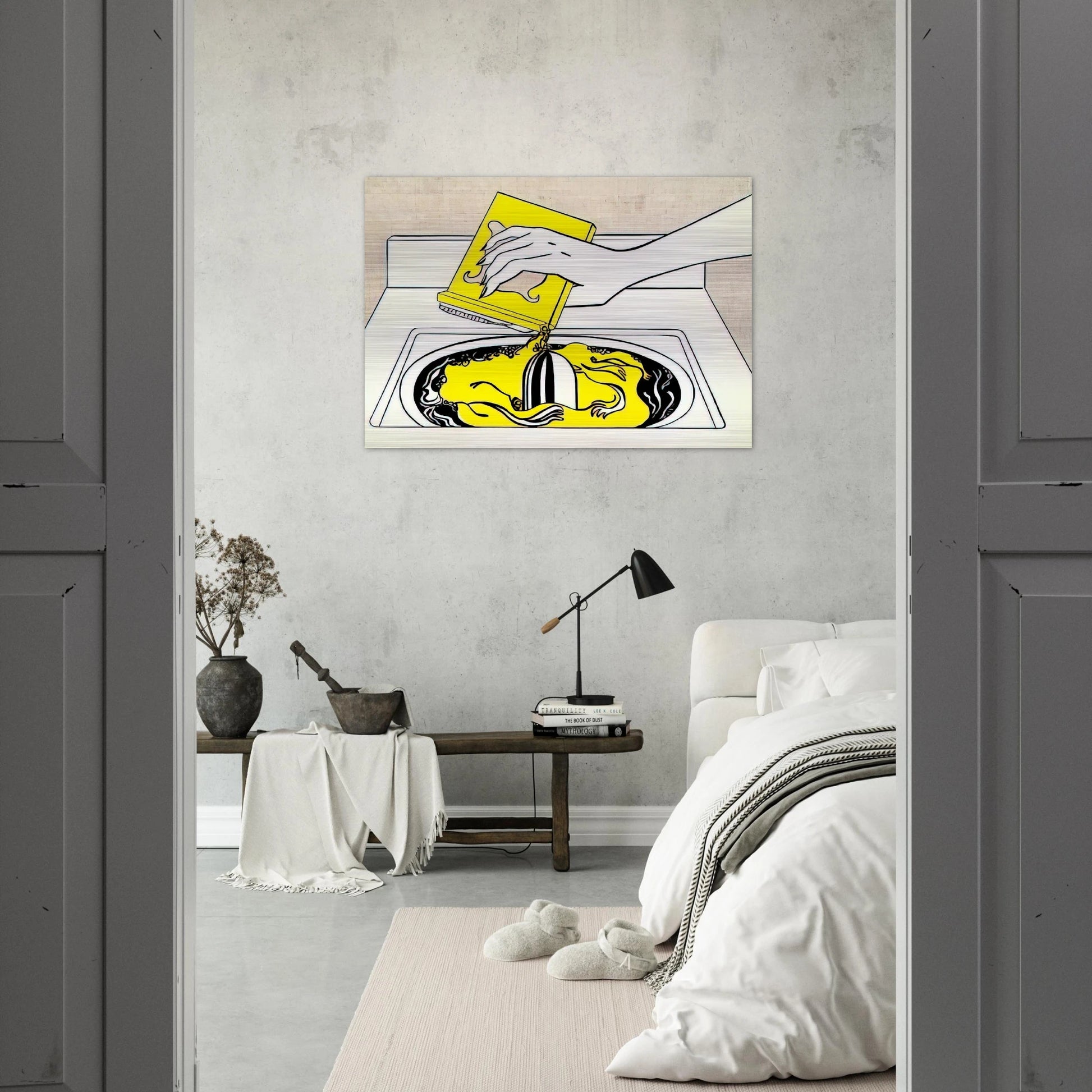WASHING MACHINE 1961 - Roy Lichtenstein Brushed Aluminum Print - 70x100 cm / 28x40 inches | Roy Lichtenstein Aluminum Print | Roy Lichtenstein Prints