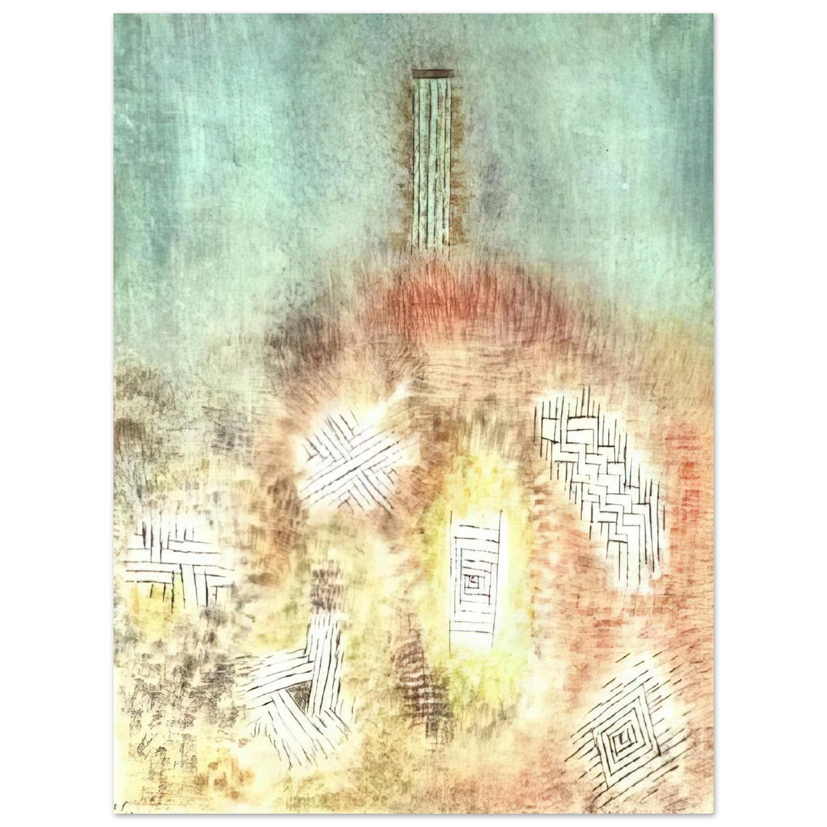 Paul Klee - THE COLUMN 1926  75x100 cm / 30x40inches Fine Art Poster