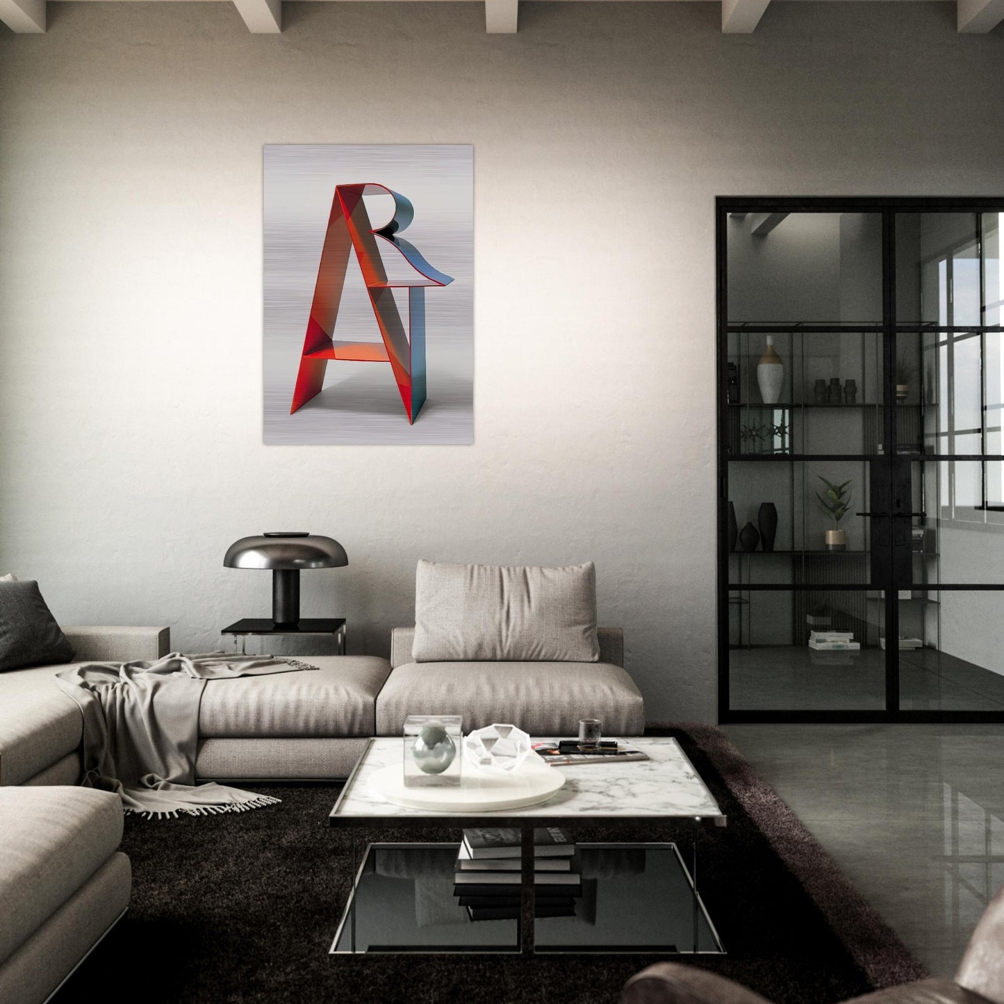 Art - Robert Indiana Brushed Aluminum Print - 70x100 cm / 28x40 inches | Robert Indiana Aluminum Print | Robert Indiana Prints