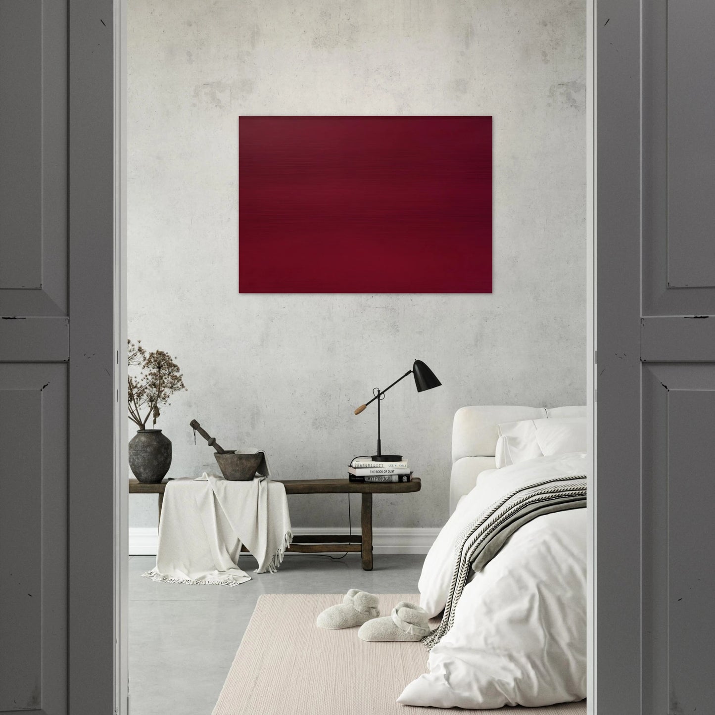 Microchromie 71, ZL Fushia - Fernand Leduc Brushed Aluminum Print - 70x100 cm / 28x40 inches | Fernand Leduc Aluminum Print | Fernand Leduc Prints