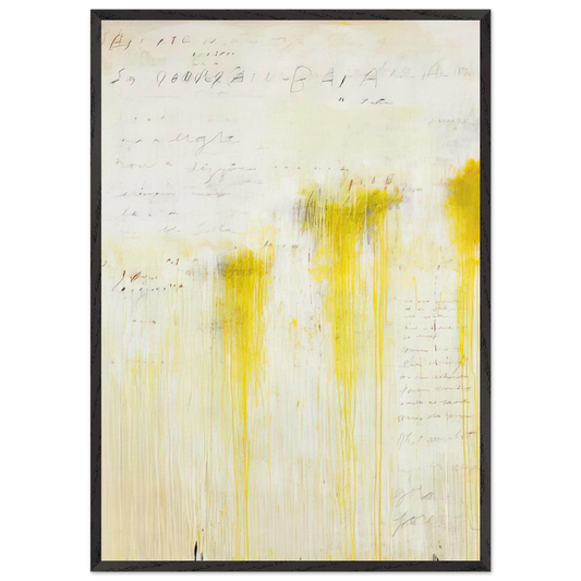 Quattro Stagioni II Estate - Cy Twombly 70x100 cm / 28x40 inches Framed Art Print – Black Wooden Frame