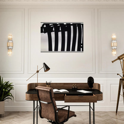 Peinture 202 x 327 cm, 17 janvier 1970 - 1970 - Pierre Soulages Brushed Aluminum Print - 70x100 cm / 28x40 inches | Pierre Soulages Aluminum Print | Pierre Soulages Prints