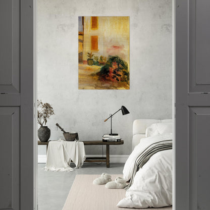 Farm Courtyard - Pierre-Auguste Renoir Brushed Aluminum Print - 70x100 cm / 28x40 inches | Pierre-Auguste Renoir Aluminum Print | Pierre-Auguste Renoir Prints