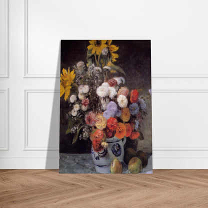 Mixed Flowers In An Earthware Pot - Pierre-Auguste Renoir Brushed Aluminum Print - 70x100 cm / 28x40 inches | Pierre-Auguste Renoir Aluminum Print | Pierre-Auguste Renoir Prints