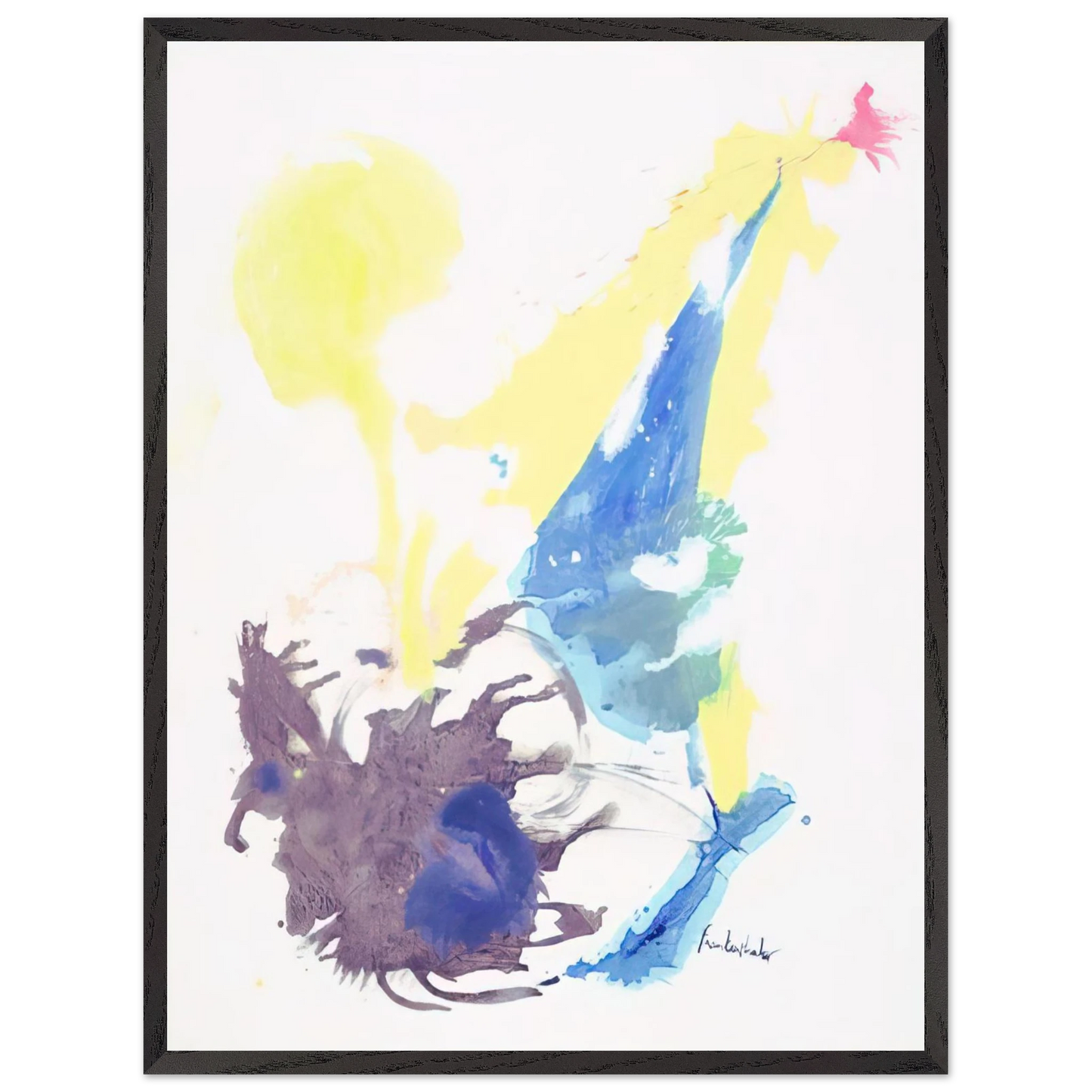 Helen Frankenthaler - Moving Day - 1961 Wall art - A3 (29.7 x 42  cm) - Premium Wooden Framed Poster With Fine Art Paper-canvas - Black frame
