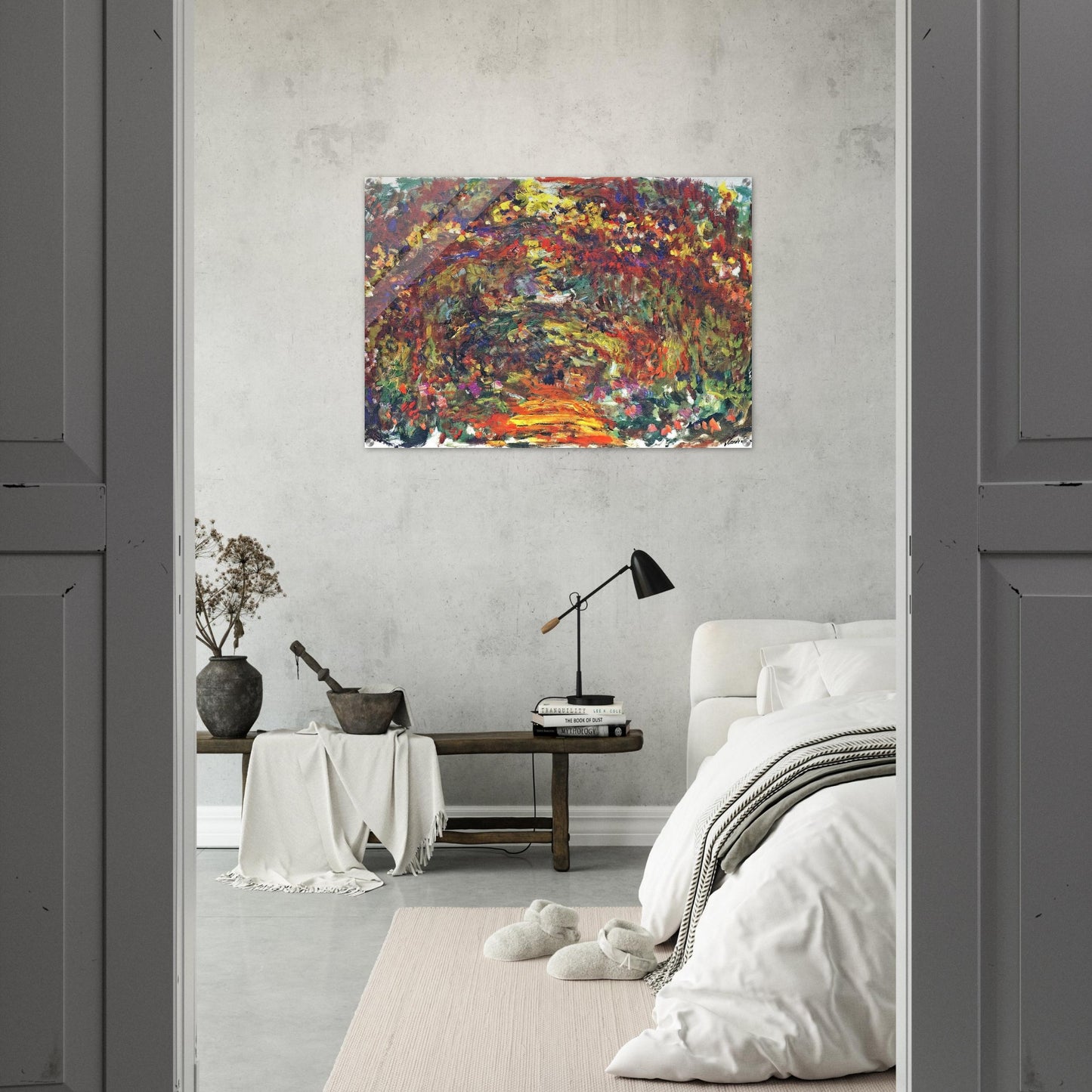 Path under the Rose Trellises, Giverny - claude monet Acrylic Print - 70x100 cm / 28x40″ inches
