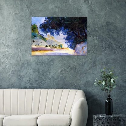 Landscape, Olive Trees, Corfu - John Singer Sargent Brushed Aluminum Print - 70x100 cm / 28x40 inches | John Singer Sargent Aluminum Print | John Singer Sargent Prints