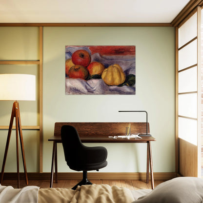 Still Life with Apples - Pierre-Auguste Renoir Brushed Aluminum Print - 70x100 cm / 28x40 inches | Pierre-Auguste Renoir Aluminum Print | Pierre-Auguste Renoir Prints