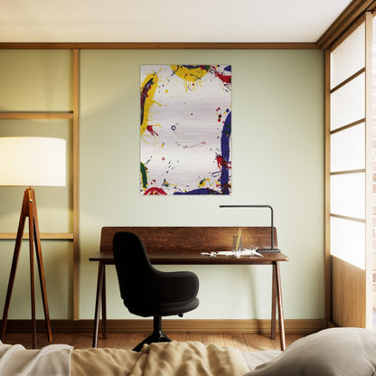 Upper Yellow II  Lembark L73  - Sam Francis Brushed Aluminum Print - 70x100 cm / 28x40 inches | Sam Francis Aluminum Print | Sam Francis Prints