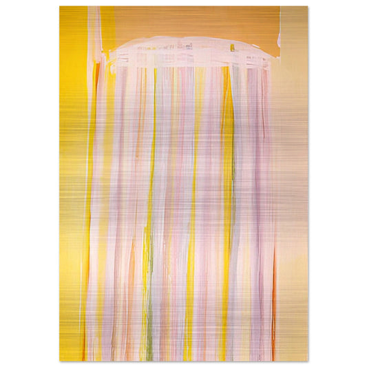 Yellow Prairie - 1972 - Ronnie Landfield Brushed Aluminum Print - 70x100 cm / 28x40 inches | Ronnie Landfield Aluminum Print | Ronnie Landfield Prints