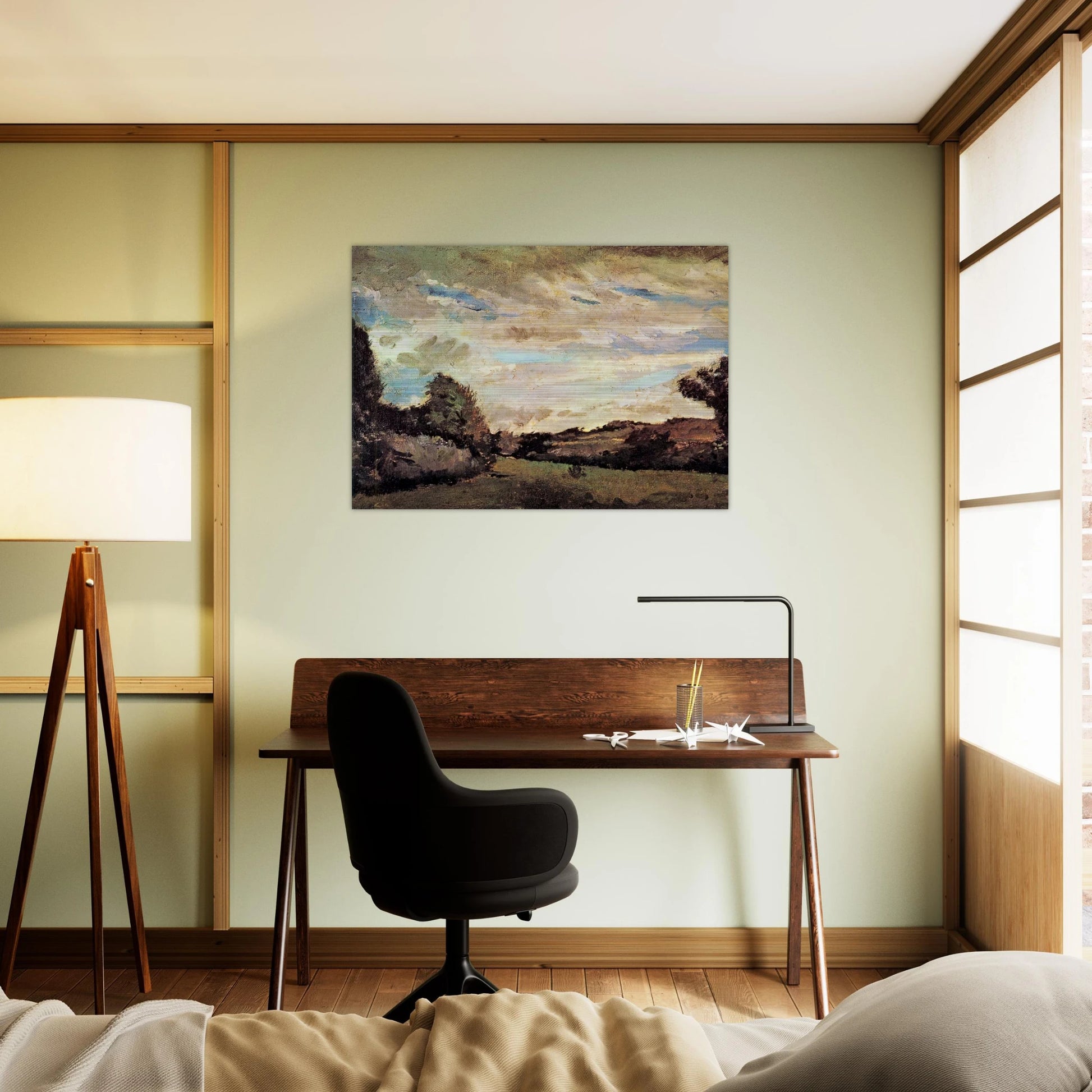 Landscape with Dunes - Vincent van Gogh Brushed Aluminum Print - 70x100 cm / 28x40 inches | Vincent van Gogh Aluminum Print | Vincent van Gogh Prints