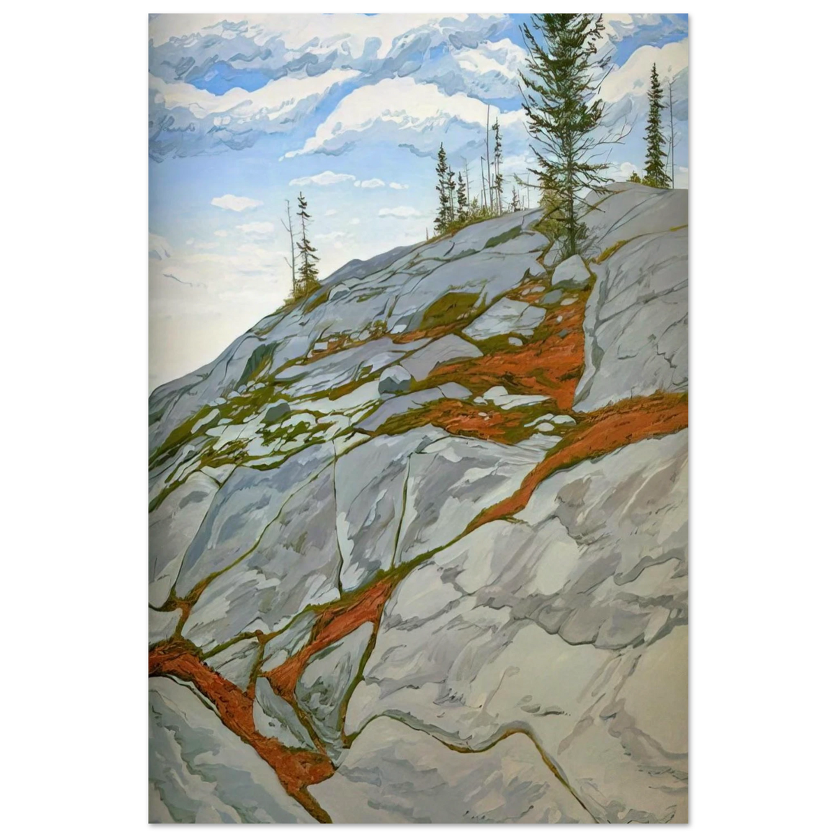 Blueberries in Fissures - 1983 - Neil Welliver Art Prints - 100x150 cm / 40x60″ inches | Neil Welliver Poster | Neil Welliver Prints