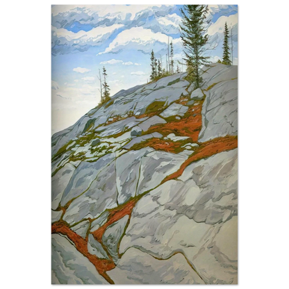 Blueberries in Fissures - 1983 - Neil Welliver Art Prints - 100x150 cm / 40x60″ inches | Neil Welliver Poster | Neil Welliver Prints