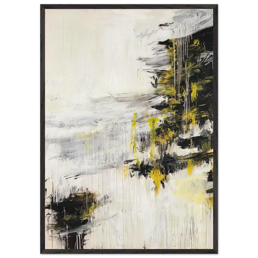 Quattro Stagioni II Inverno - Cy Twombly 70x100 cm / 28x40 inches Framed Art Print – Black Wooden Frame