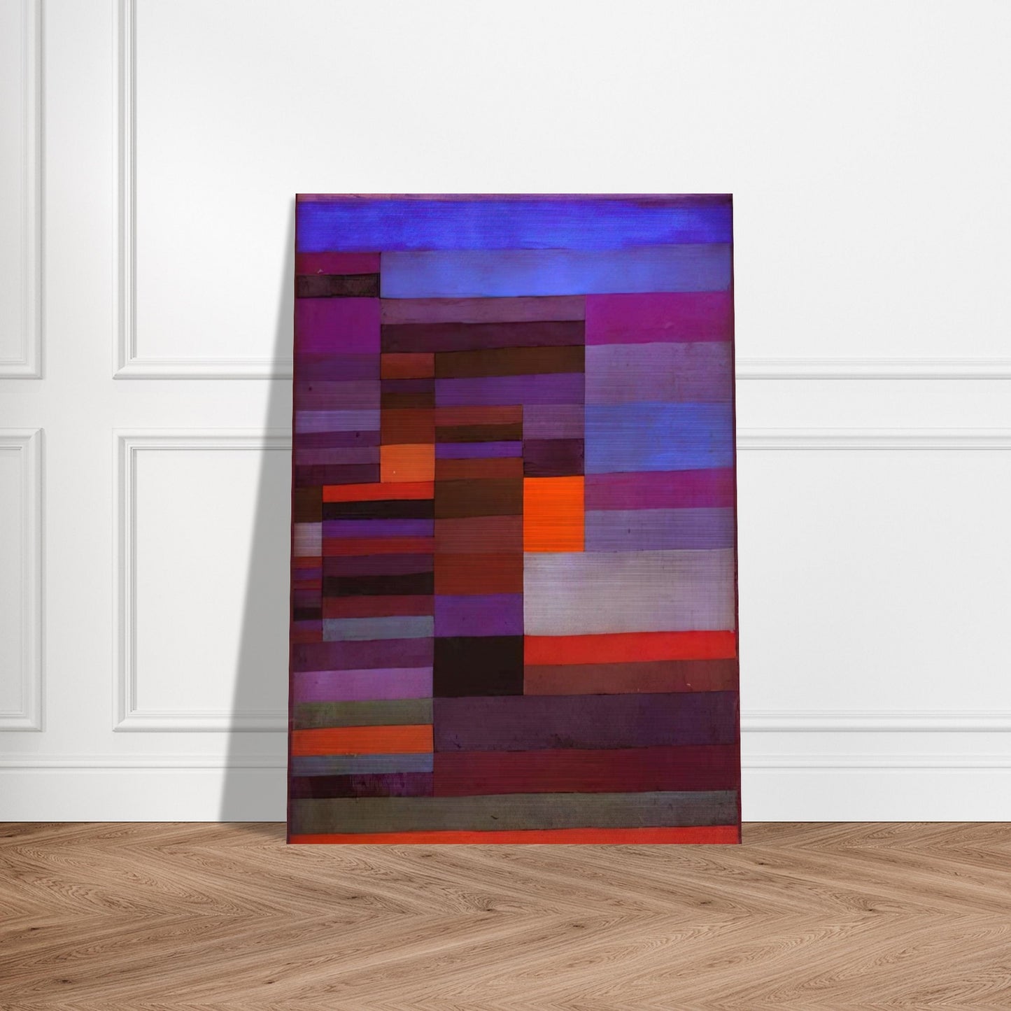 FIRE EVENING 1929 - Paul Klee Brushed Aluminum Print - 70x100 cm / 28x40 inches | Paul Klee Aluminum Print | Paul Klee Prints