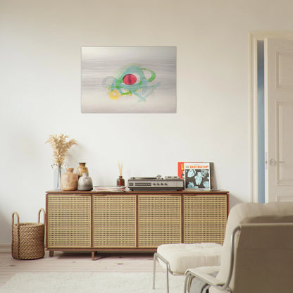 UNTITLED RED GREEN YELLOW AND BLUE - Luis Feito Brushed Aluminum Print - 70x100 cm / 28x40 inches | Luis Feito Aluminum Print | Luis Feito Prints