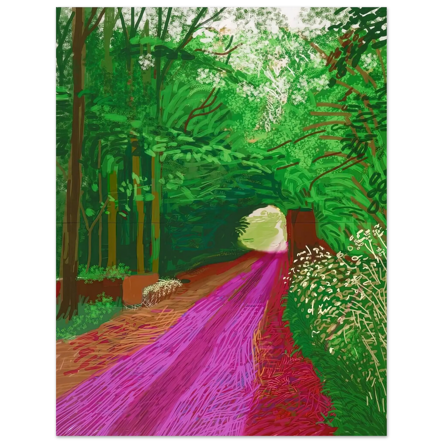 David Hockney - David Hockney Wall art - A2 (42 x 59.4  cm) - Premium Wooden Framed Poster With Fine Art Paper - Wood frame