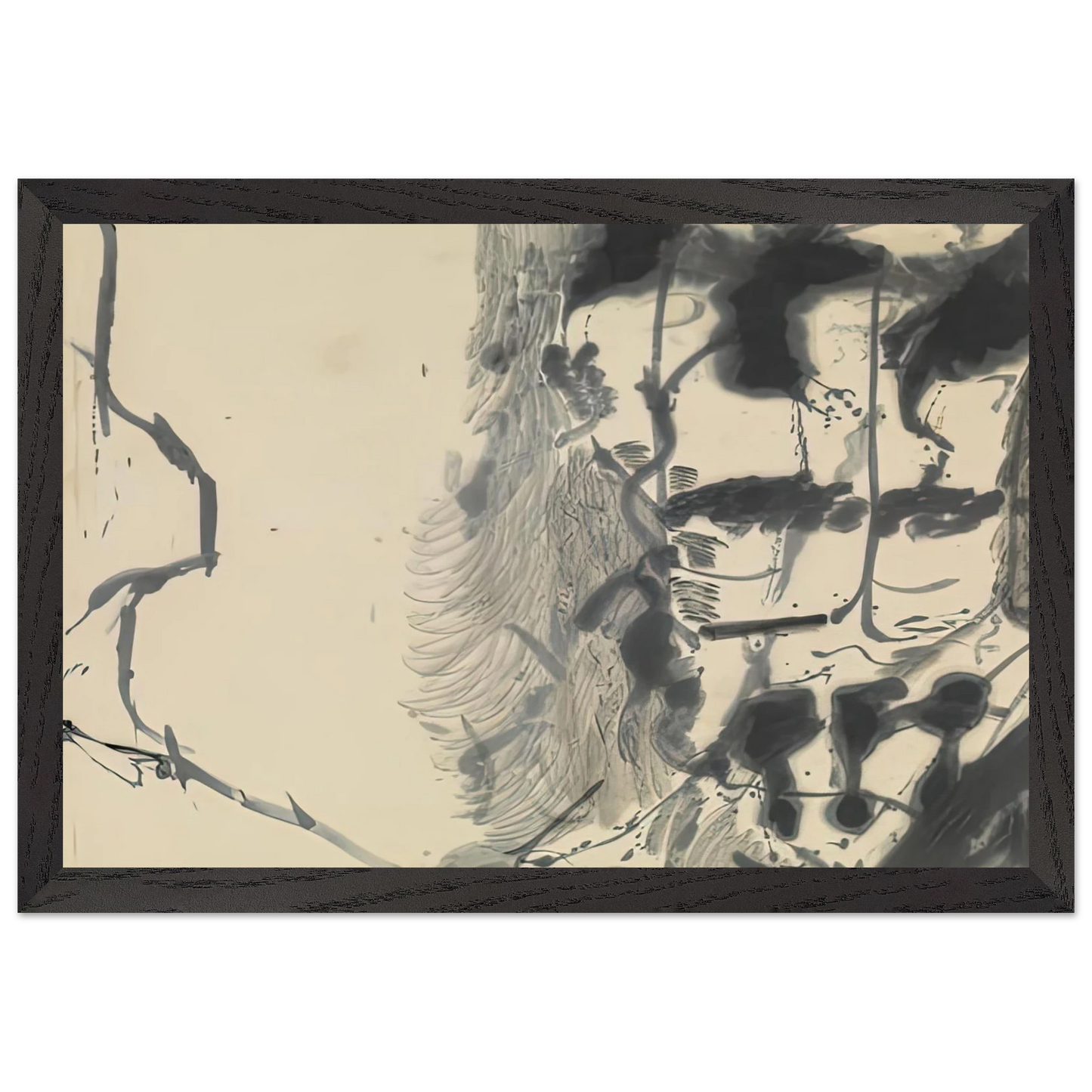 Helen Frankenthaler - New York Bamboo, 1957- Wall Art - 60x80 cm / 24x32 inches - Premium Wooden Framed Poster With Fine Art Paper-canvas - White frame