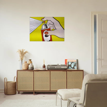 SPRAY 1962 - Roy Lichtenstein Brushed Aluminum Print - 70x100 cm / 28x40 inches | Roy Lichtenstein Aluminum Print | Roy Lichtenstein Prints