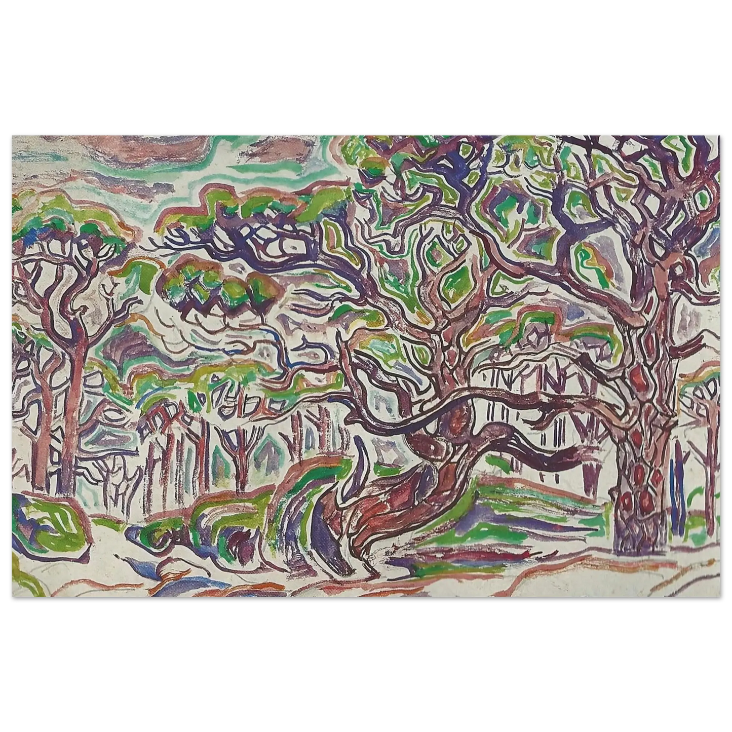 Walter Inglis Anderson - Walter Anderson Wall art - 45x60 cm / 18x24 Inches - Premium Wooden Framed Poster With Fine Art Paper - White frame