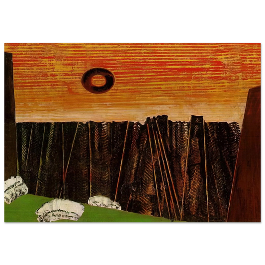 Fishbone Forest - Max Ernst Brushed Aluminum Print - 70x100 cm / 28x40 inches | Max Ernst Aluminum Print | Max Ernst Prints
